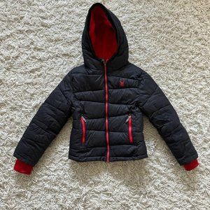 Spyder Black and Red Kids Jacket